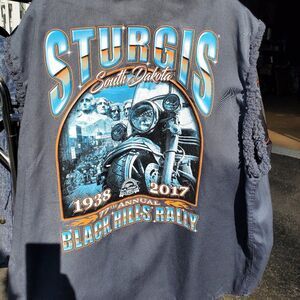 Motorcycle Classic Dad Sleeveless Sturgis Harley-type Shirt  3XL